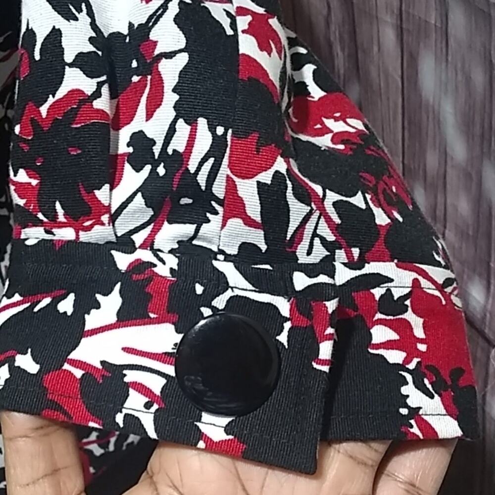 Covington Floral Cropped Jacket Medium - Picture 3 of 6